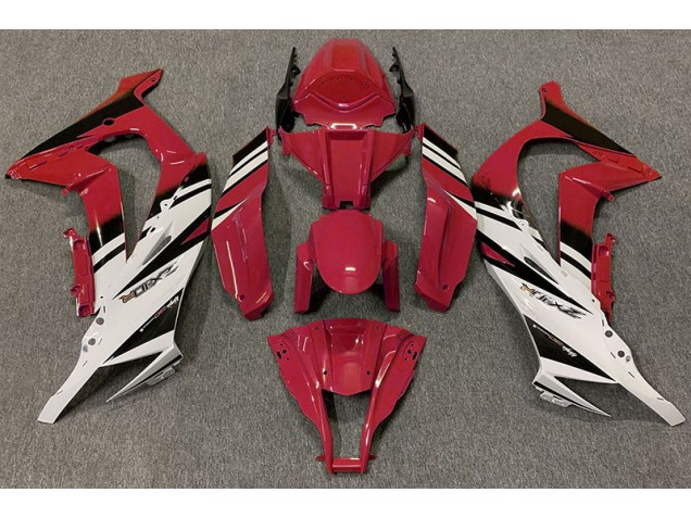 2011-2015 Rouge Brillant & Blanc Kawasaki ZX10R Carénage Moto 2011-2015 Rouge Brillant & Blanc Kawasaki ZX10R Carénage Moto