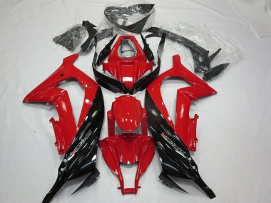 2011-2015 Rouge Noir Brillant Kawasaki ZX10R Carénage Moto