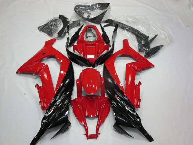 2011-2015 Rouge Noir Brillant Kawasaki ZX10R Carénage Moto 2011-2015 Rouge Noir Brillant Kawasaki ZX10R Carénage Moto