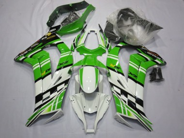 2011-2015 Vert Blanc Noir Kawasaki ZX10R Carénage Moto