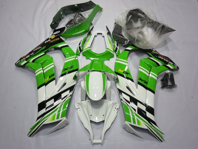 2011-2015 Vert Blanc Noir Kawasaki ZX10R Carénage Moto 2011-2015 Vert Blanc Noir Kawasaki ZX10R Carénage Moto