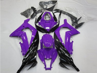2011-2015 Violet Brillant & Noir Kawasaki ZX10R Carénage Moto