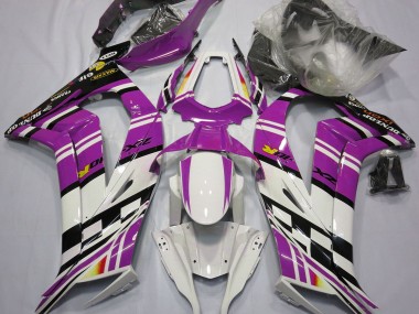 2011-2015 Violet Noir & Blanc Kawasaki ZX10R Carénage Moto