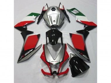 2012-2015 Argent & Rouge Aprilia RS4 125 Carénage Moto