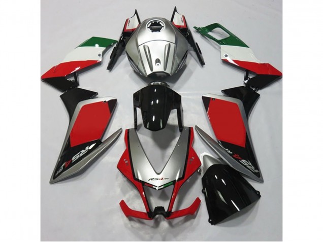2012-2015 Argent & Rouge Aprilia RS4 125 Carénage Moto 2012-2015 Argent & Rouge Aprilia RS4 125 Carénage Moto