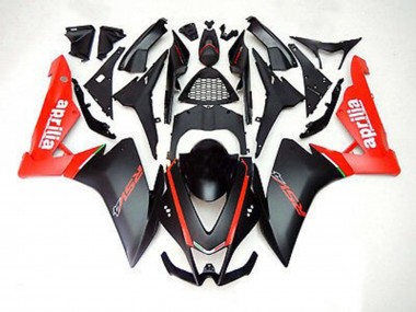 2012-2015 Noir Mat & Rouge Aprilia RS4 125 Carénage Moto