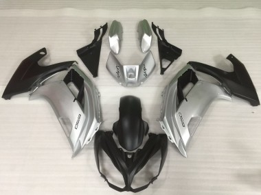 2012-2016 Argent & Noir Kawasaki Ninja 650R Carénage Moto