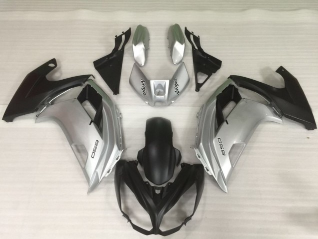 2012-2016 Argent & Noir Kawasaki Ninja 650R Carénage Moto 2012-2016 Argent & Noir Kawasaki Ninja 650R Carénage Moto