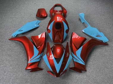 2012-2016 Rouge Brillant & Bleu Clair Honda CBR1000RR Carénage Moto