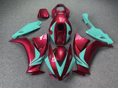 2012-2016 Rouge Brillant & Bleu Sarcelle Honda CBR1000RR Carénage Moto