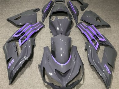 2012-2021 Nardo Gris & Violet Kawasaki ZX14R Carénage Moto