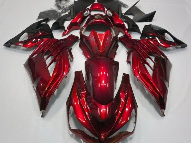 2012-2021 Rouge Feu Brillant Kawasaki ZX14R Carénage Moto