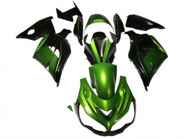 2012-2021 Vert Brillant & Noir Kawasaki ZX14R Carénage Moto
