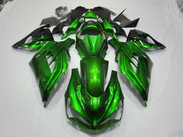 2012-2021 Vert Noir Kawasaki ZX14R Carénage Moto 2012-2021 Vert Noir Kawasaki ZX14R Carénage Moto