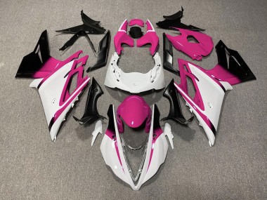 2013-2016 Blanc Brillant & Rose Triumph Daytona 675 Carénage Moto