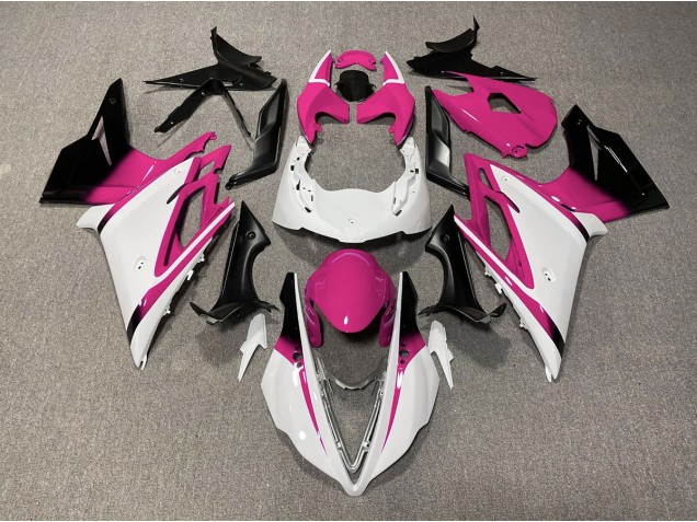 2013-2016 Blanc Brillant & Rose Triumph Daytona 675 Carénage Moto 2013-2016 Blanc Brillant & Rose Triumph Daytona 675 Carénage Moto