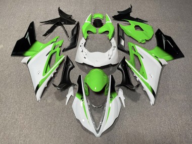 2013-2016 Blanc Brillant & Vert Triumph Daytona 675 Carénage Moto