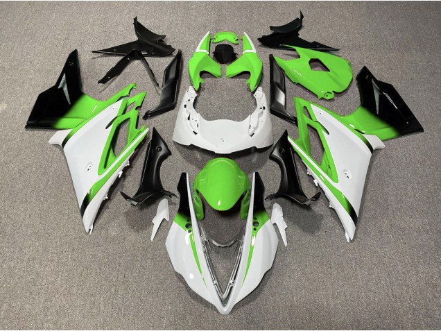2013-2016 Blanc Brillant & Vert Triumph Daytona 675 Carénage Moto 2013-2016 Blanc Brillant & Vert Triumph Daytona 675 Carénage Moto