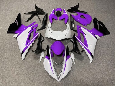 2013-2016 Blanc Brillant & Violet Triumph Daytona 675 Carénage Moto