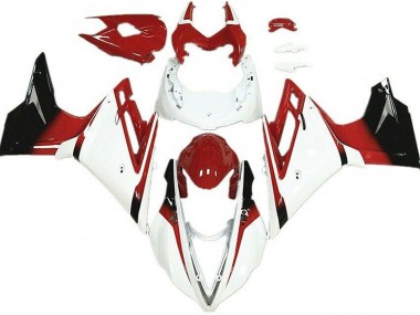 2013-2016 Blanc & Rouge Triumph Daytona 675 Carénage Moto