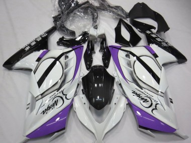 2013-2018 Blanc Brillant & Violet Kawasaki Ninja 300 Carénage Moto