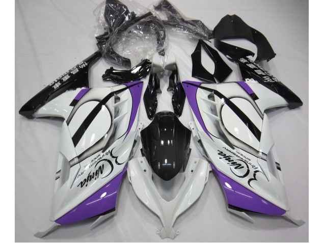 2013-2018 Blanc Brillant & Violet Kawasaki Ninja 300 Carénage Moto 2013-2018 Blanc Brillant & Violet Kawasaki Ninja 300 Carénage Moto