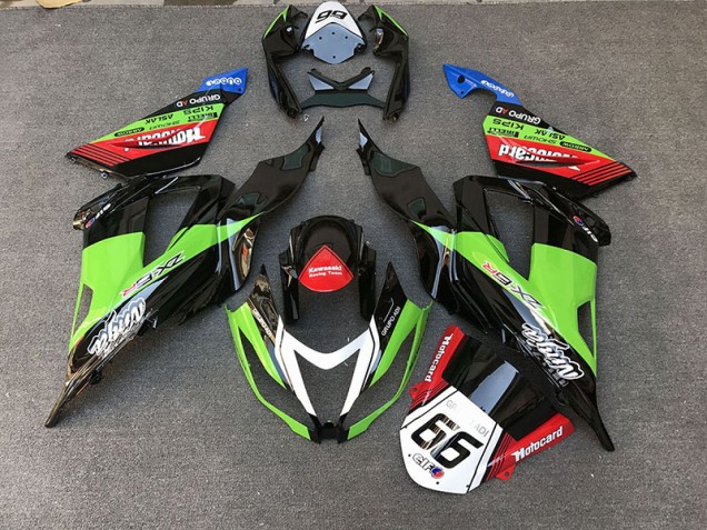 2013-2018 Course Style Vert Kawasaki ZX6R Carénage Moto 2013-2018 Course Style Vert Kawasaki ZX6R Carénage Moto