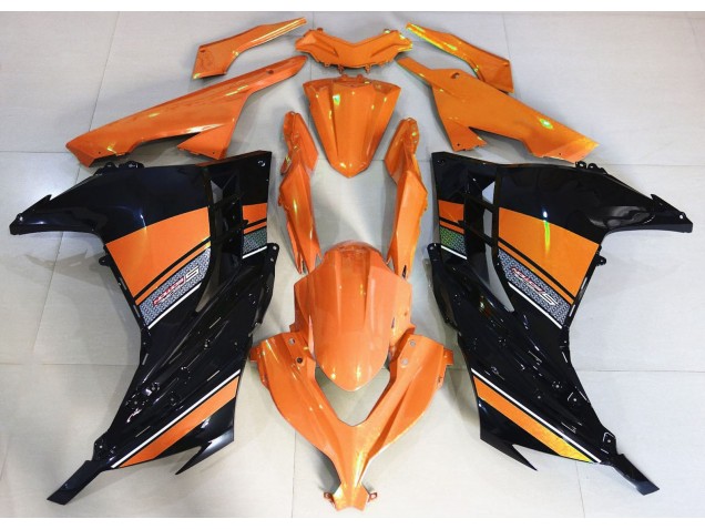 2013-2018 Lever Du Soleil Orange & Noir Kawasaki Ninja 300 Carénage Moto 2013-2018 Lever Du Soleil Orange & Noir Kawasaki Ninja 300 Carénage Moto