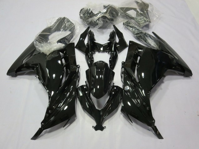 2013-2018 Noir Brillant Kawasaki Ninja 300 Carénage Moto 2013-2018 Noir Brillant Kawasaki Ninja 300 Carénage Moto