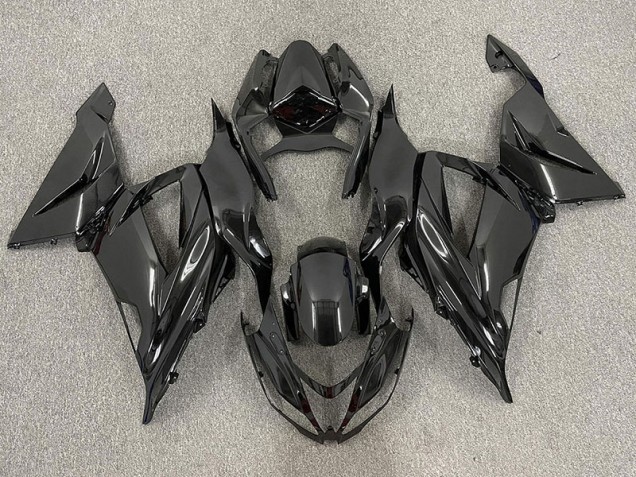2013-2018 Noir Brillant Uni Kawasaki ZX6R Carénage Moto 2013-2018 Noir Brillant Uni Kawasaki ZX6R Carénage Moto