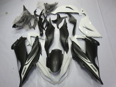 2013-2018 Noir Mat Blanc Kawasaki ZX6R Carénage Moto