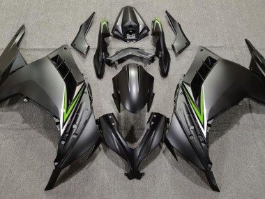 2013-2018 Noir Mat & Vert Kawasaki Ninja 300 Carénage Moto