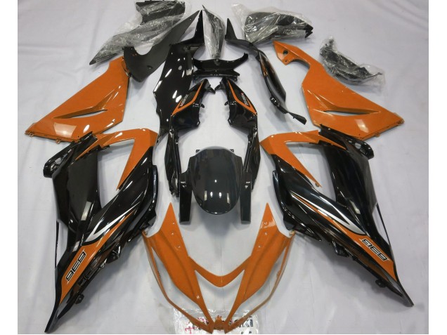 2013-2018 Noir & Orange Kawasaki ZX6R Carénage Moto 2013-2018 Noir & Orange Kawasaki ZX6R Carénage Moto