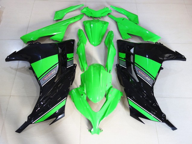 2013-2018 Noir & Vert Brillant Kawasaki Ninja 300 Carénage Moto 2013-2018 Noir & Vert Brillant Kawasaki Ninja 300 Carénage Moto