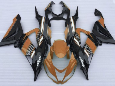 2013-2018 Orange Brillant & Noir Kawasaki ZX6R Carénage Moto