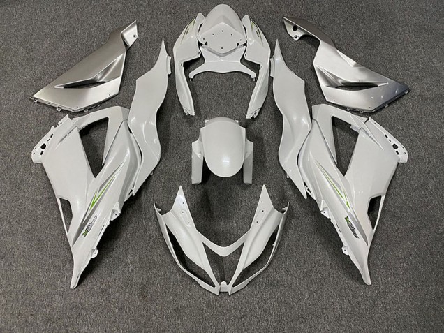 2013-2018 Perle Blanche Kawasaki ZX6R Carénage Moto
