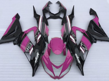 2013-2018 Rose Brillant & Noir Kawasaki ZX6R Carénage Moto