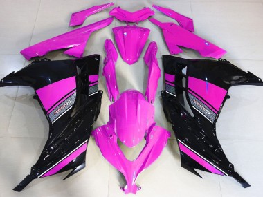 2013-2018 Rose Vif & Noir Kawasaki Ninja 300 Carénage Moto