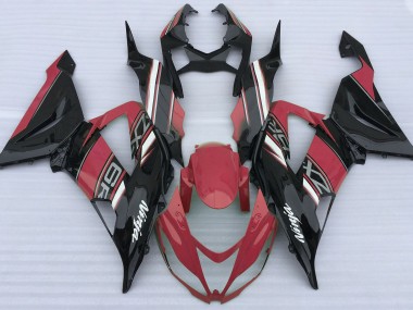 2013-2018 Rouge Brillant & Noir Kawasaki ZX6R Carénage Moto