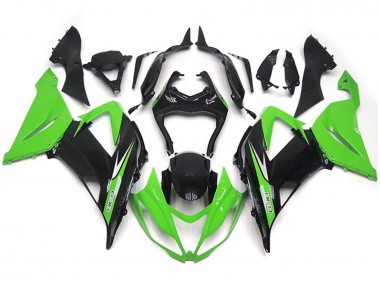 2013-2018 Style Vibrant Vert & Noir OEM Kawasaki ZX6R Carénage Moto