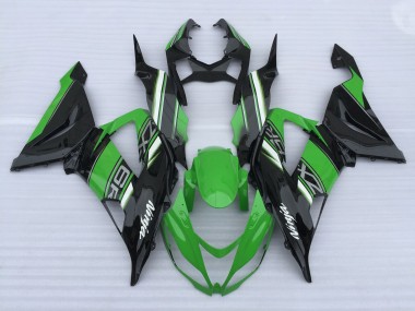 2013-2018 Vert & Noir Brillant Kawasaki ZX6R Carénage Moto