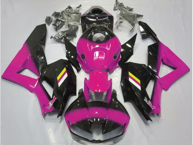 2013-2023 Fondu Rose Brillant & Noir Honda CBR600RR Carénage Moto 2013-2023 Fondu Rose Brillant & Noir Honda CBR600RR Carénage Moto