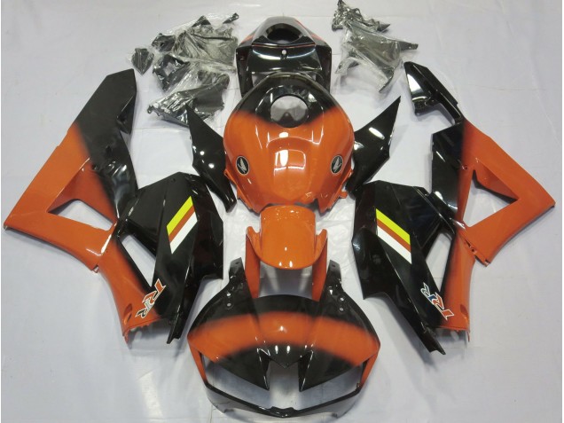 2013-2023 Orange Brillant & Fondu Noir Honda CBR600RR Carénage Moto 2013-2023 Orange Brillant & Fondu Noir Honda CBR600RR Carénage Moto