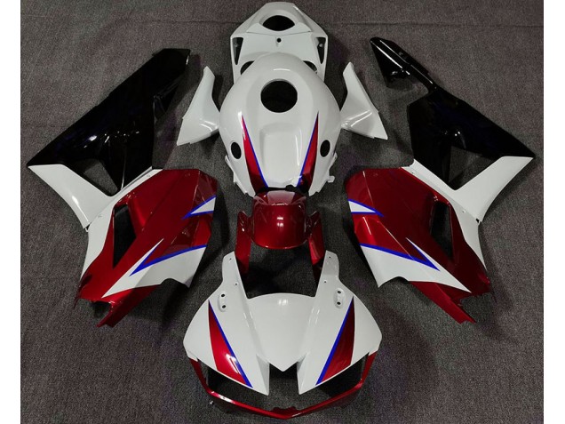 2013-2023 Rouge Brillant Blanc & Bleu Honda CBR600RR Carénage Moto 2013-2023 Rouge Brillant Blanc & Bleu Honda CBR600RR Carénage Moto