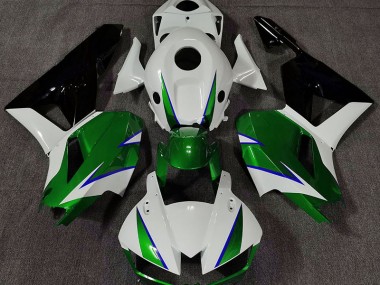 2013-2023 Vert Brillant Blanc & Bleu Honda CBR600RR Carénage Moto
