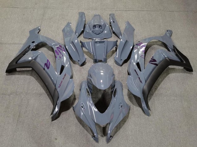 2016-2019 Nardo Gris & Violet Kawasaki ZX10R Carénage Moto 2016-2019 Nardo Gris & Violet Kawasaki ZX10R Carénage Moto