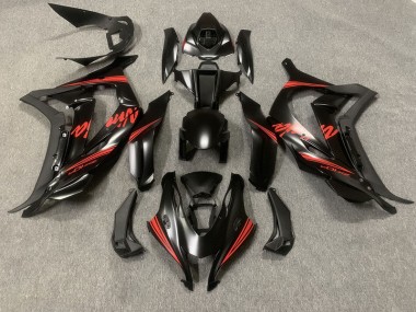 2016-2019 Noir Mat & Rouge Kawasaki ZX10R Carénage Moto