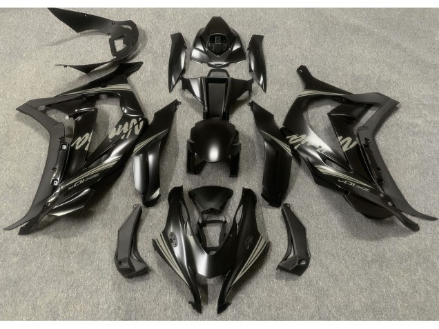 2016-2019 Noir Satiné & Gris Kawasaki ZX10R Carénage Moto 2016-2019 Noir Satiné & Gris Kawasaki ZX10R Carénage Moto