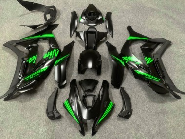 2016-2019 Noir Satiné & Vert Kawasaki ZX10R Carénage Moto
