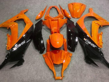 2016-2019 Orange Brillant & Noir Kawasaki ZX10R Carénage Moto
